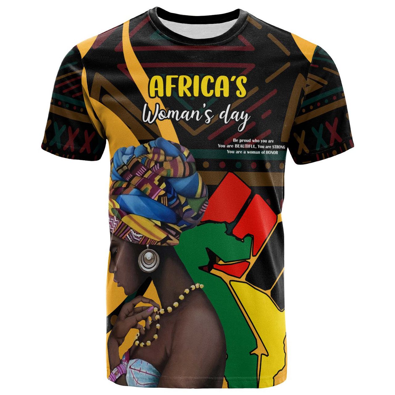 African T-Shirt – Celebrate Africa’s Woman’s Day with Ethnic Patterns T-Shirt