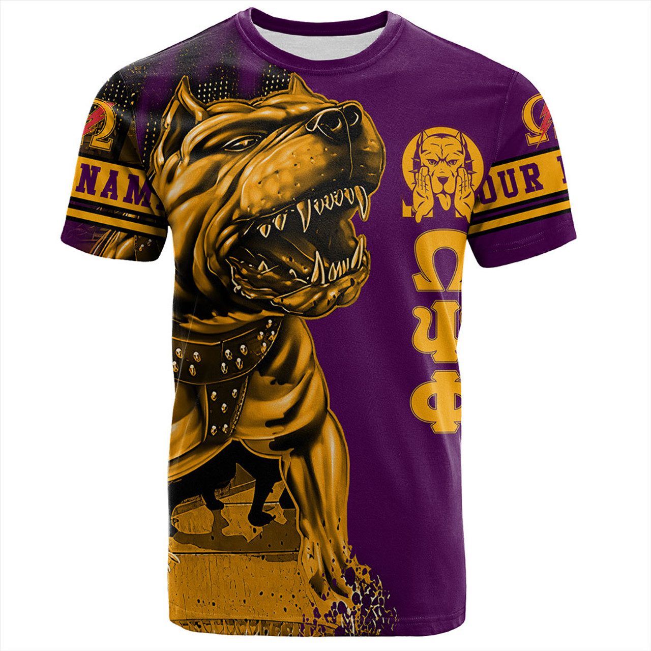 Omega Psi Phi T-Shirt Custom Big Golden Bulldog