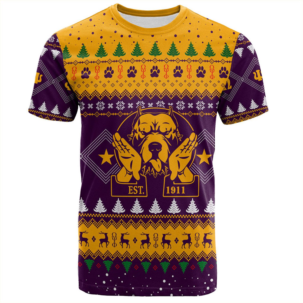 Omega Psi Phi T-Shirt Christmas Hand