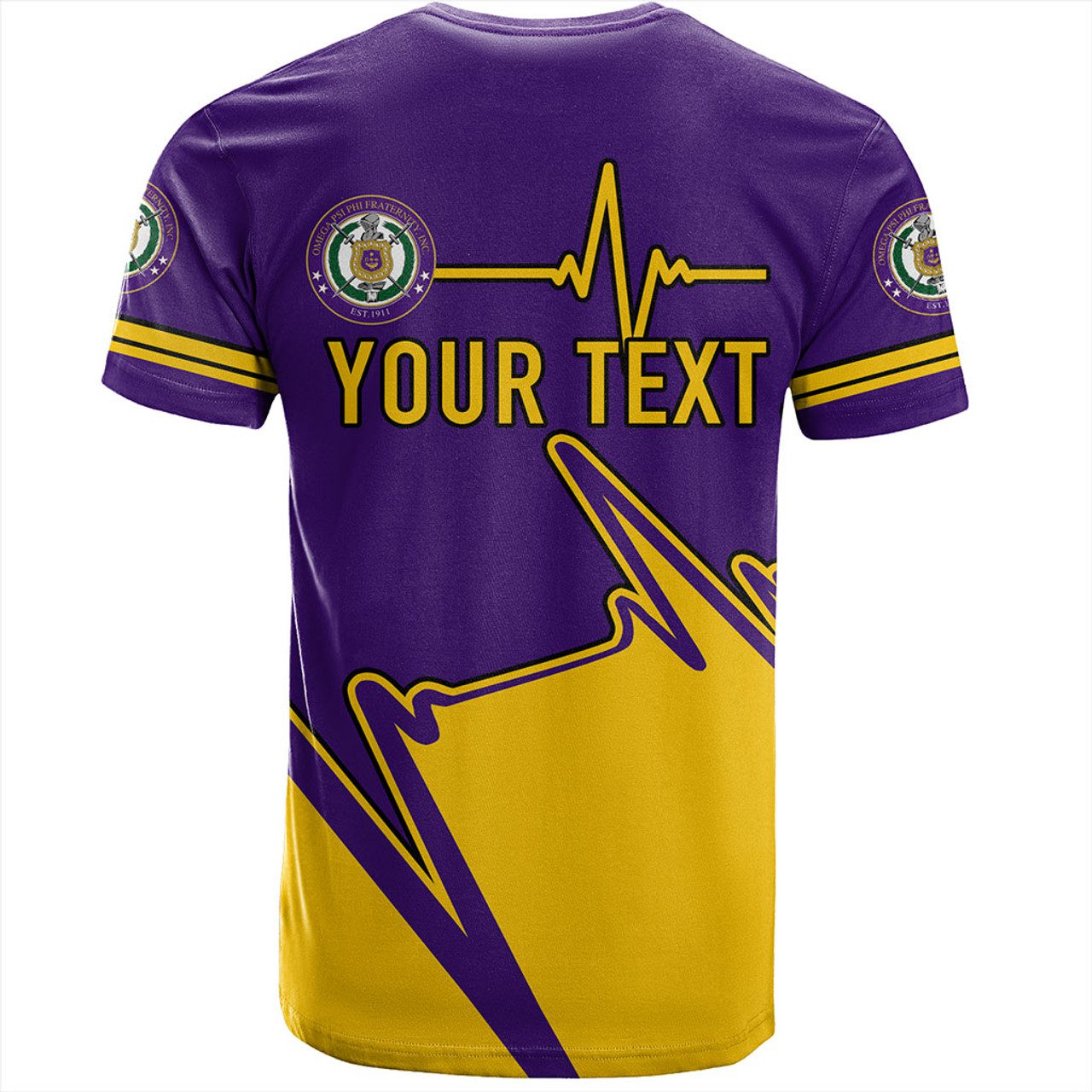 Omega Psi Phi T-Shirt Custom Heartbeat