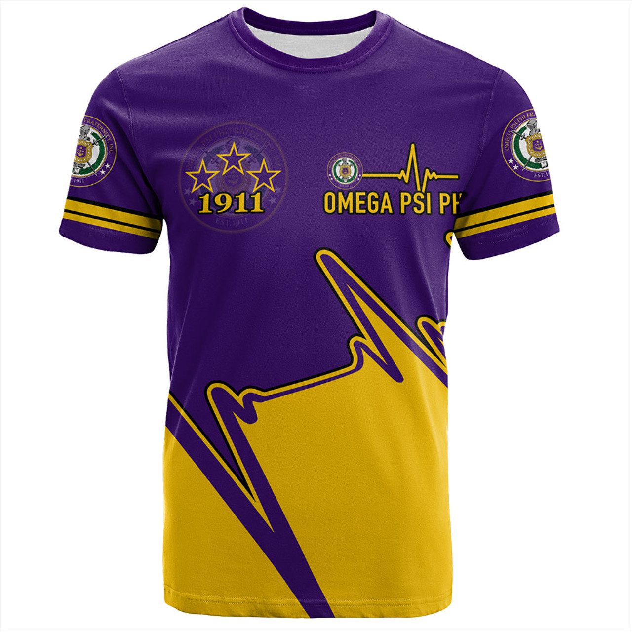 Omega Psi Phi T-Shirt Custom Heartbeat