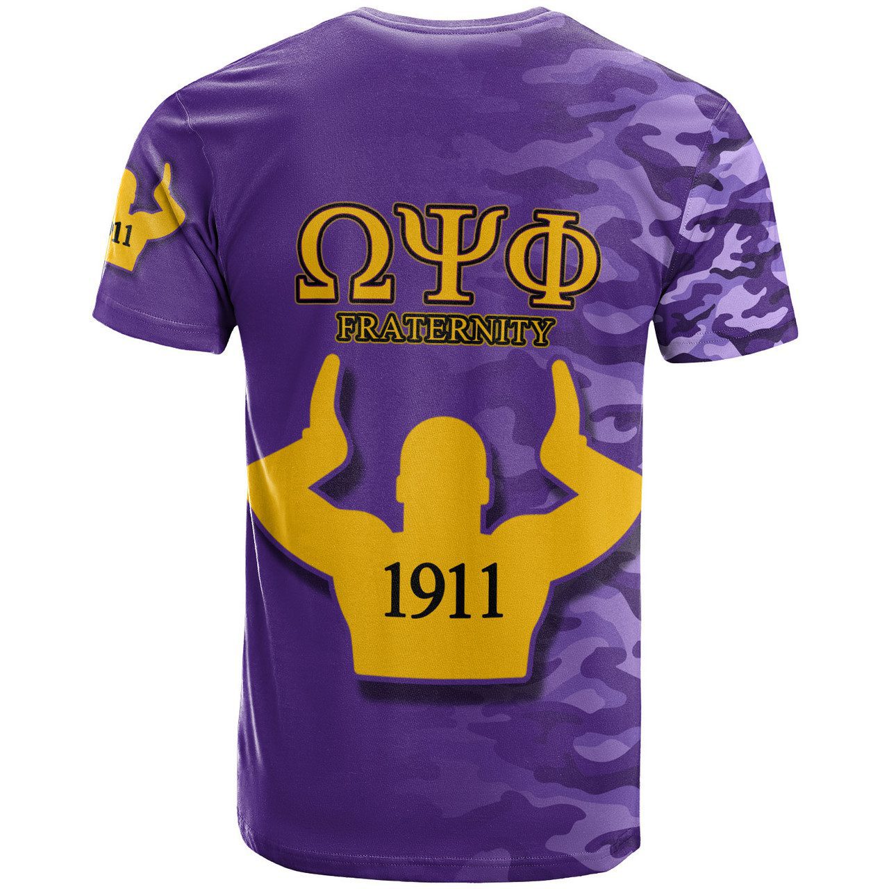 Omega Psi Phi T-Shirt – Custom Fraternity Hand Gesture Camouflage Patterns T-Shirt