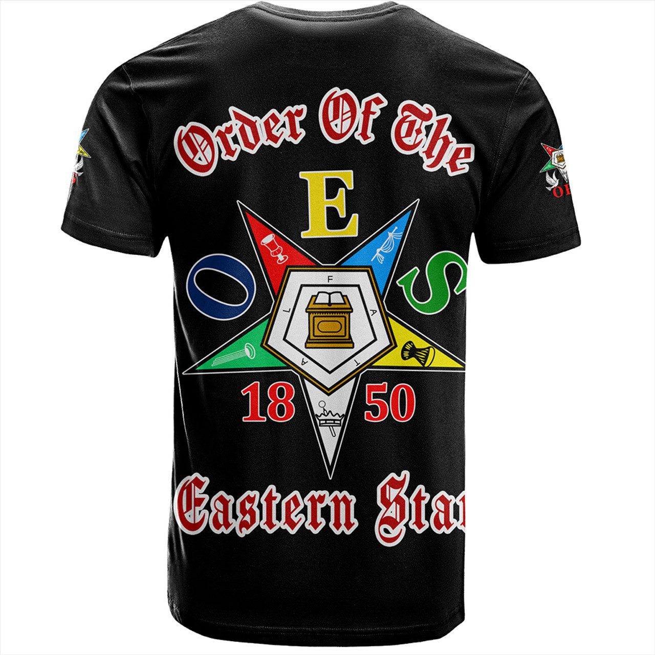 Order of the Eastern Star T-Shirt Pearls Black