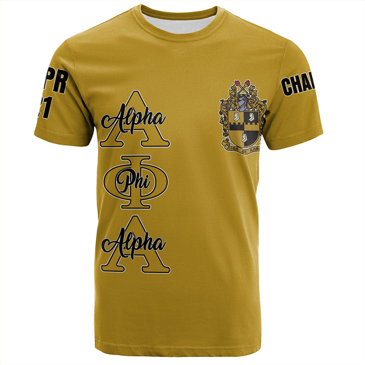 Alpha Phi Alpha T-Shirt Custom Fraternity Gold