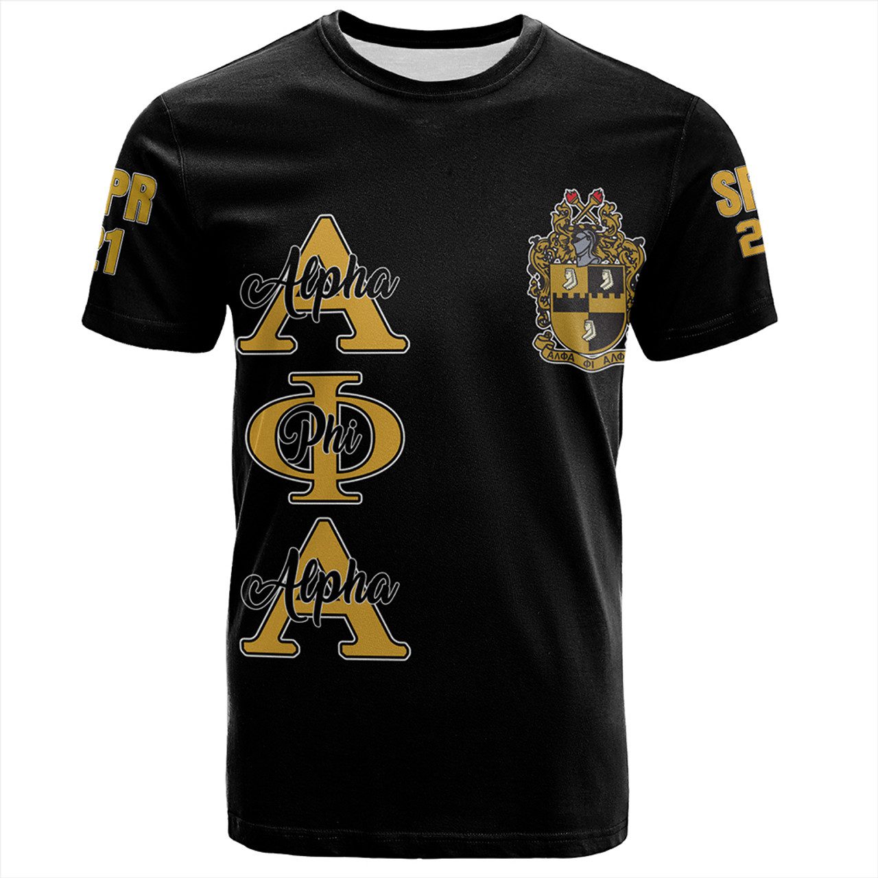 Alpha Phi Alpha T-Shirt Custom Fraternity Black