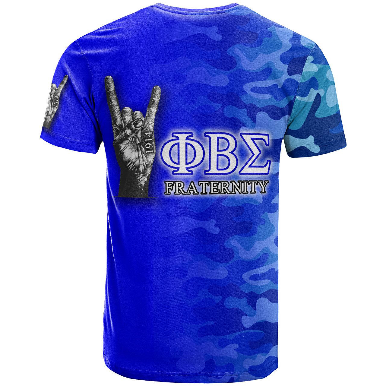 Phi Beta Sigma T-Shirt – Custom Fraternity Hand Gesture Camouflage Patterns T-Shirt