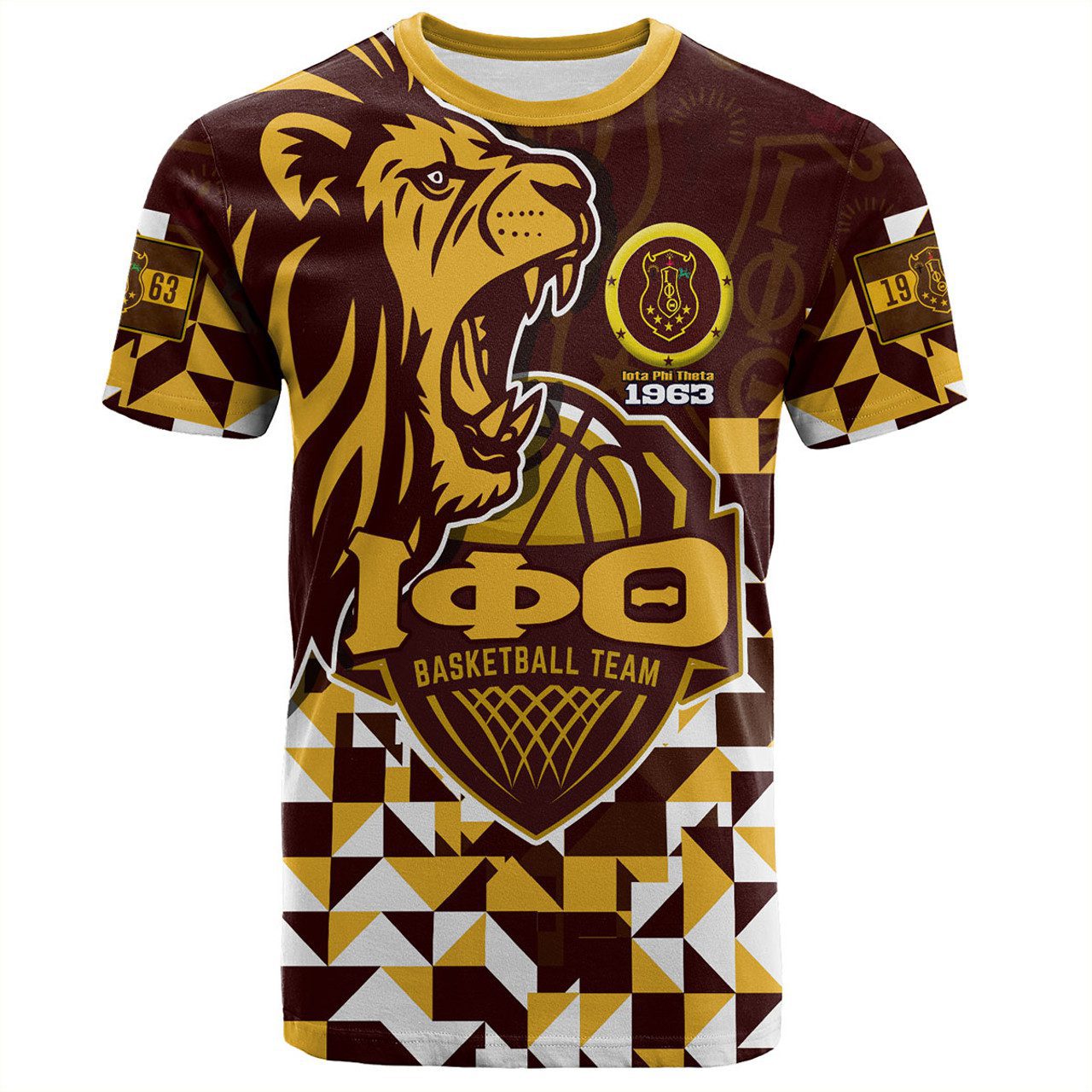 Iota Phi Theta T-Shirt Custom Iota Phi Theta Baseketball Lion Hexagon Jersey