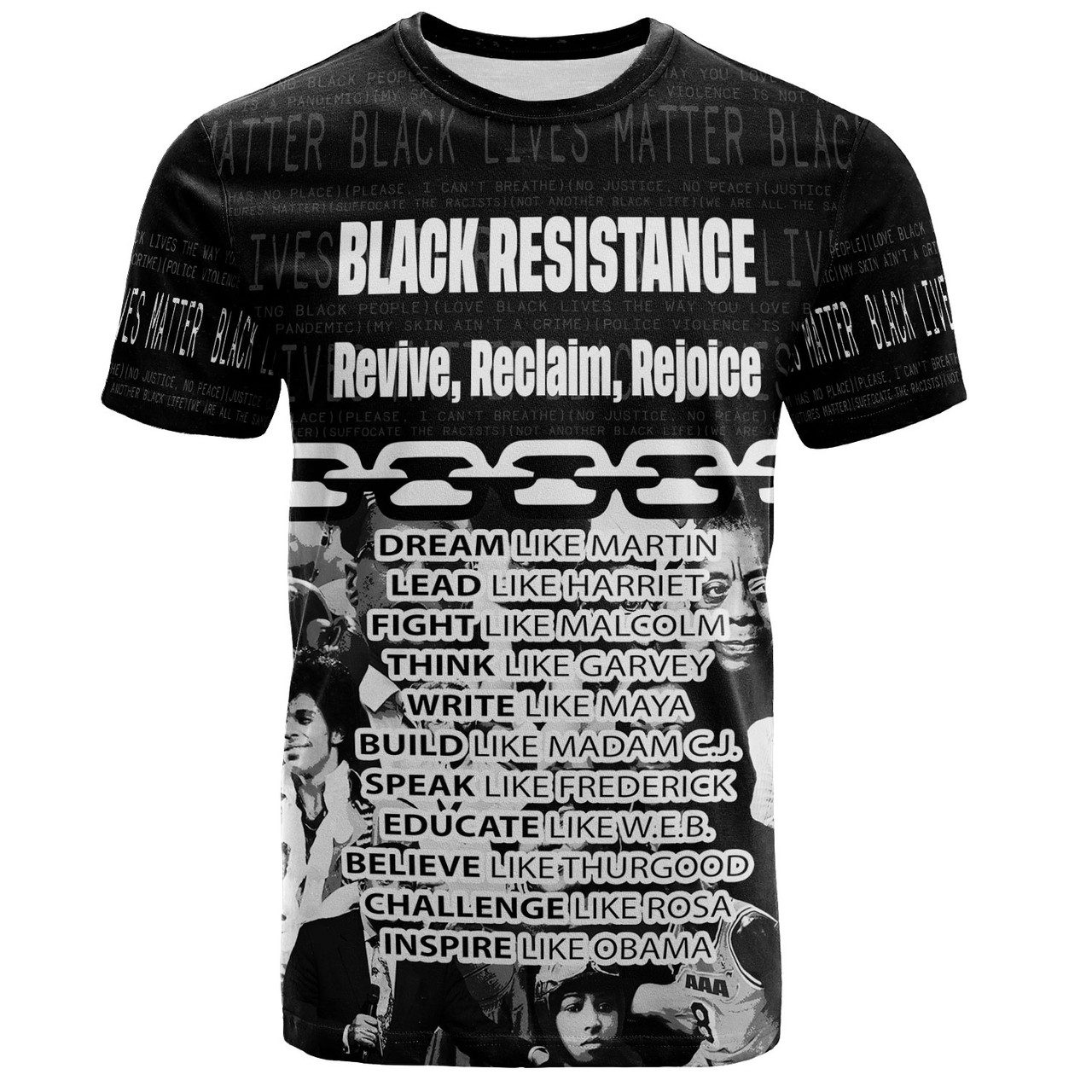 African Black History Month T-shirt – Custom Black Resistance African American Civil Rights Leaders T-shirt