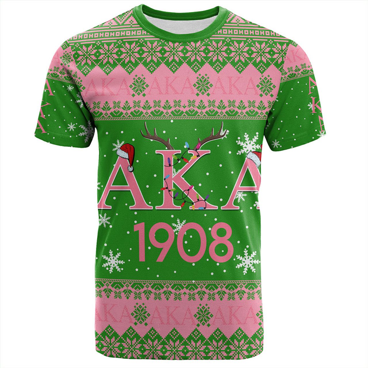 Alpha Kappa Alpha T-Shirt Christmas Symbols Design