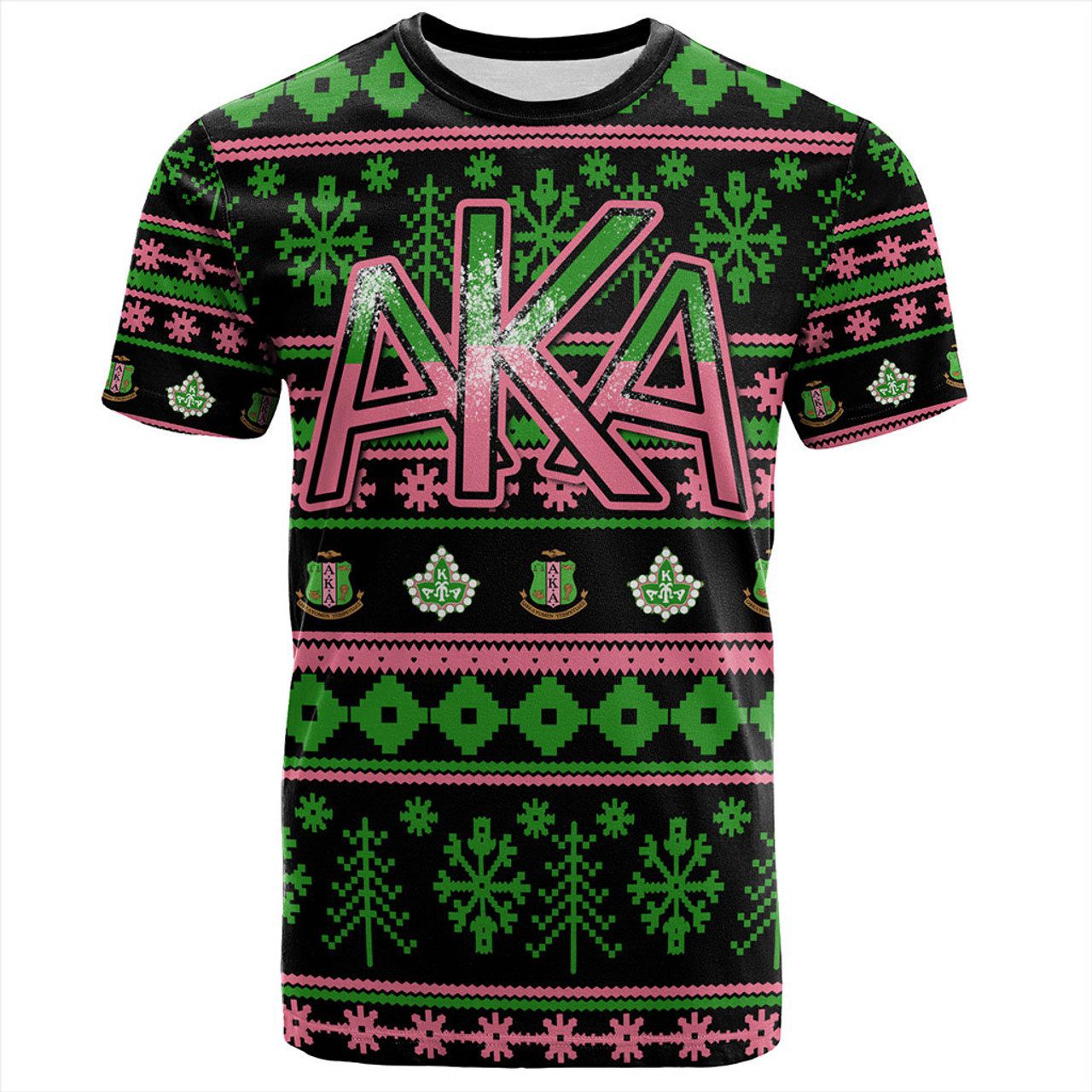 Alpha Kappa Alpha T-Shirt Christmas Style Grunge