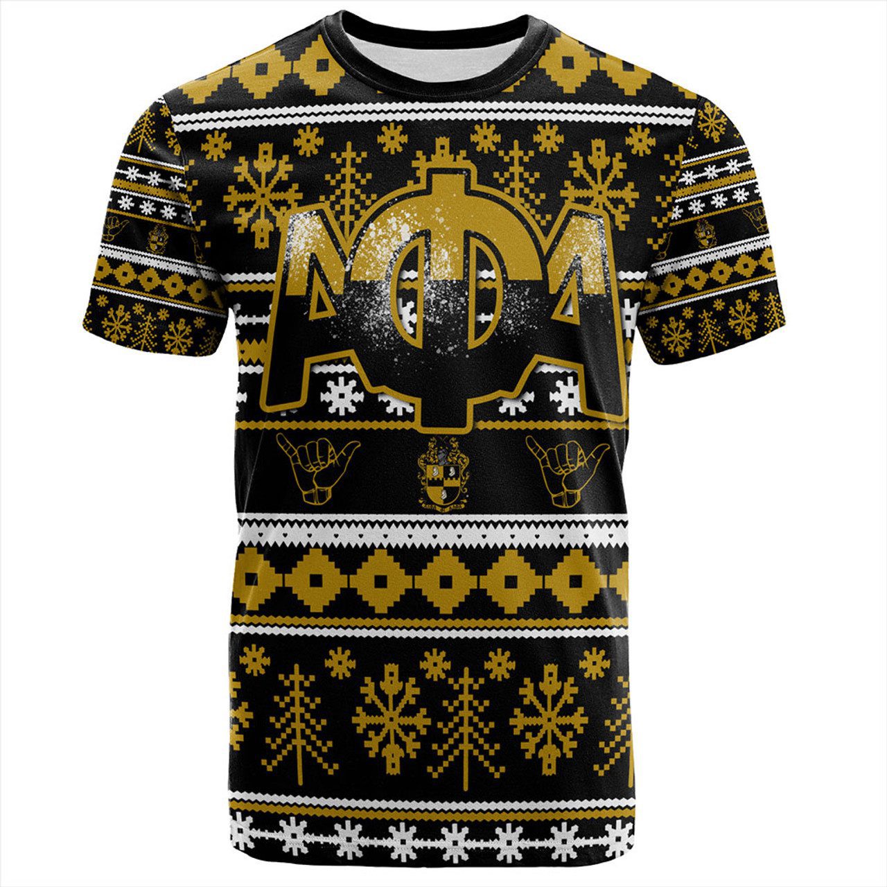 Alpha Phi Alpha T-Shirt Christmas Style Grunge