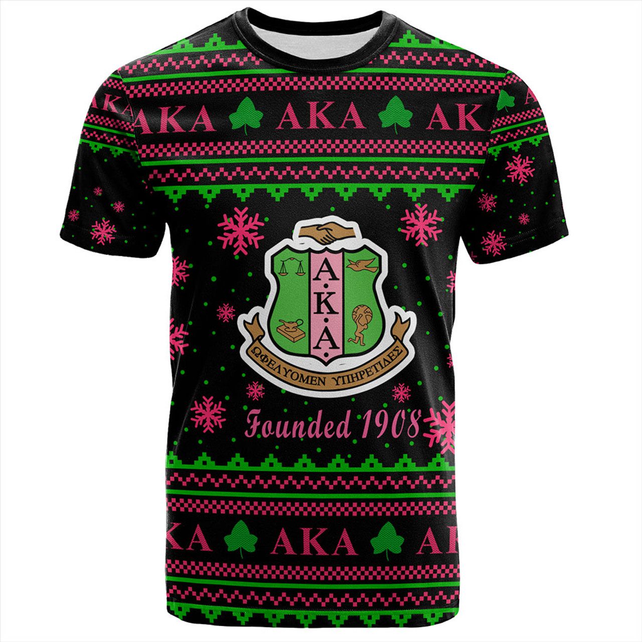Alpha Kappa Alpha T-Shirt Christmas Founded 1908