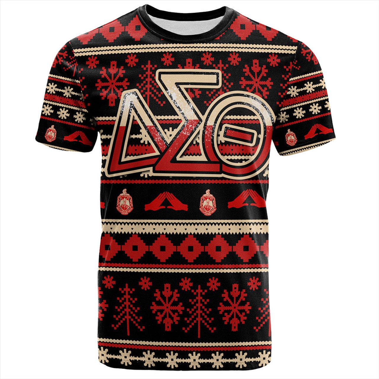 Delta Sigma Theta T-Shirt Christmas Style Grunge