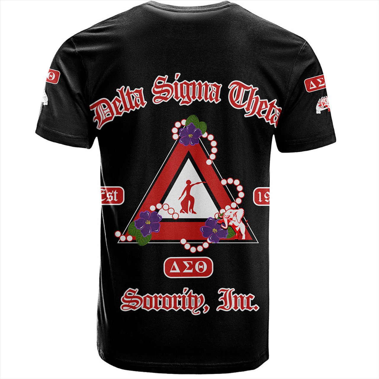 Delta Sigma Theta T-Shirt Sorority Pearl And Violet Flower