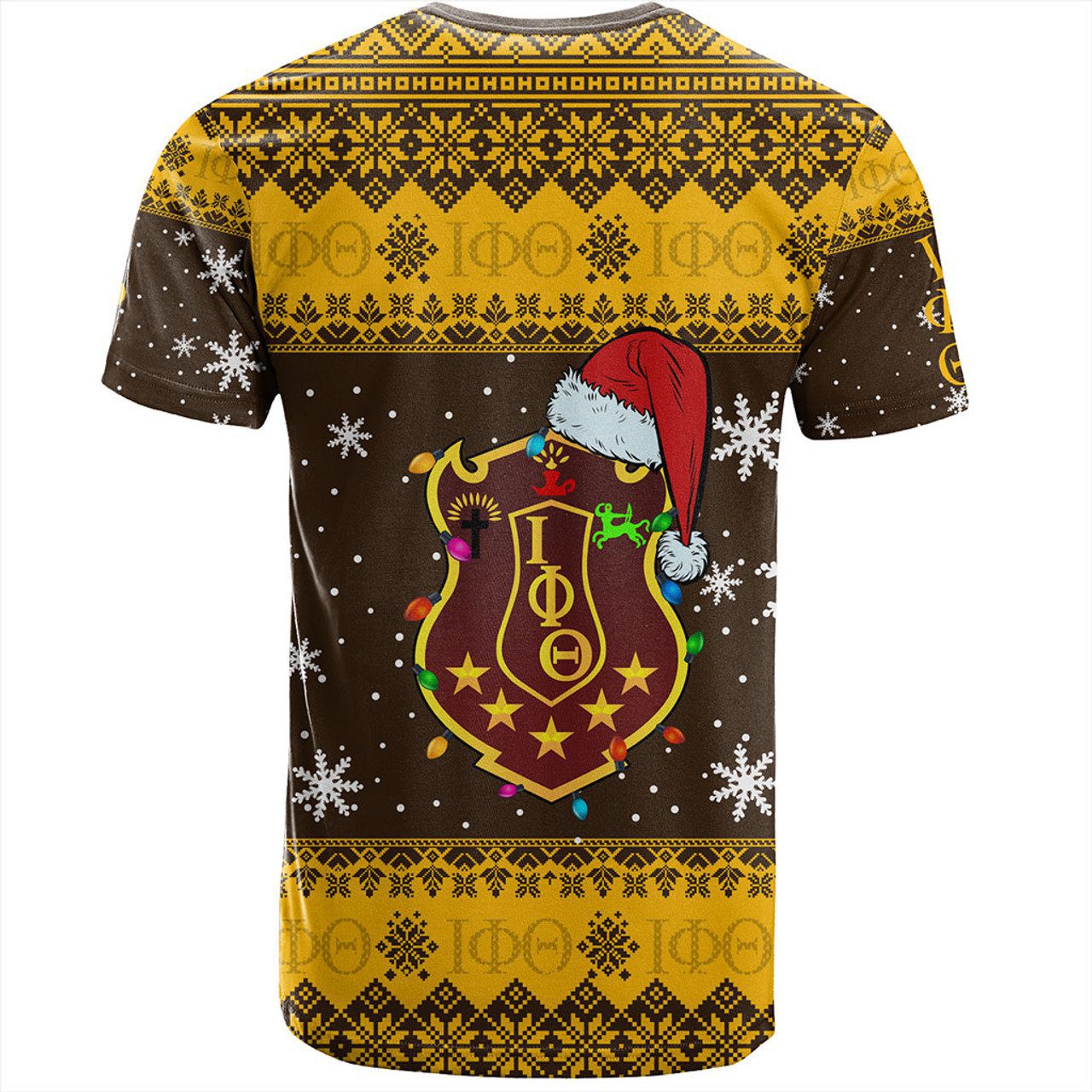 Iota Phi Theta T-Shirt Christmas Symbols Design