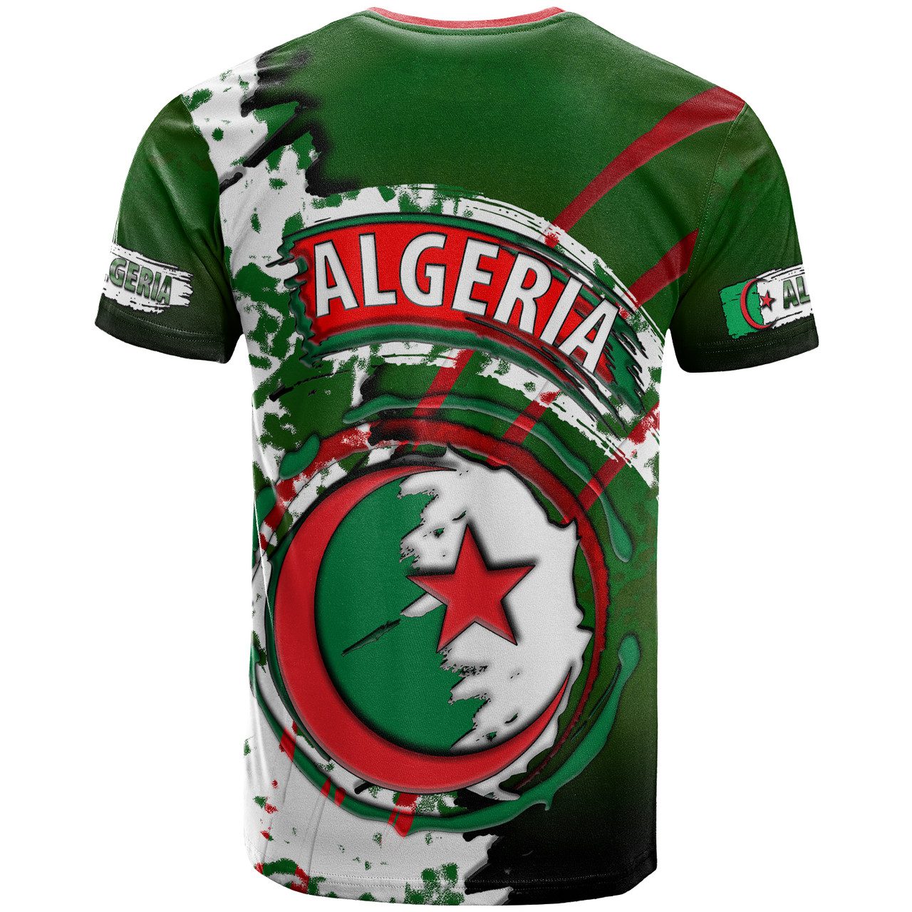Algeria T-Shirt – Custom Algeria Independence Day Algeria Flag Style T-Shirt