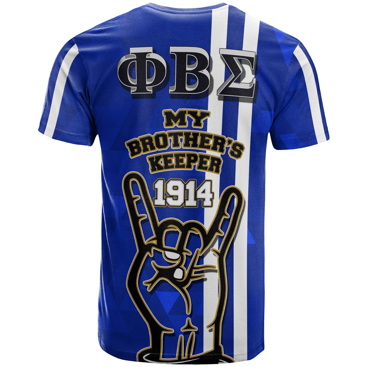 Phi Beta Sigma T- Shirt – Custom Phi Beta Sigma Hand My Brother’s Keeper 1914 T- Shirt