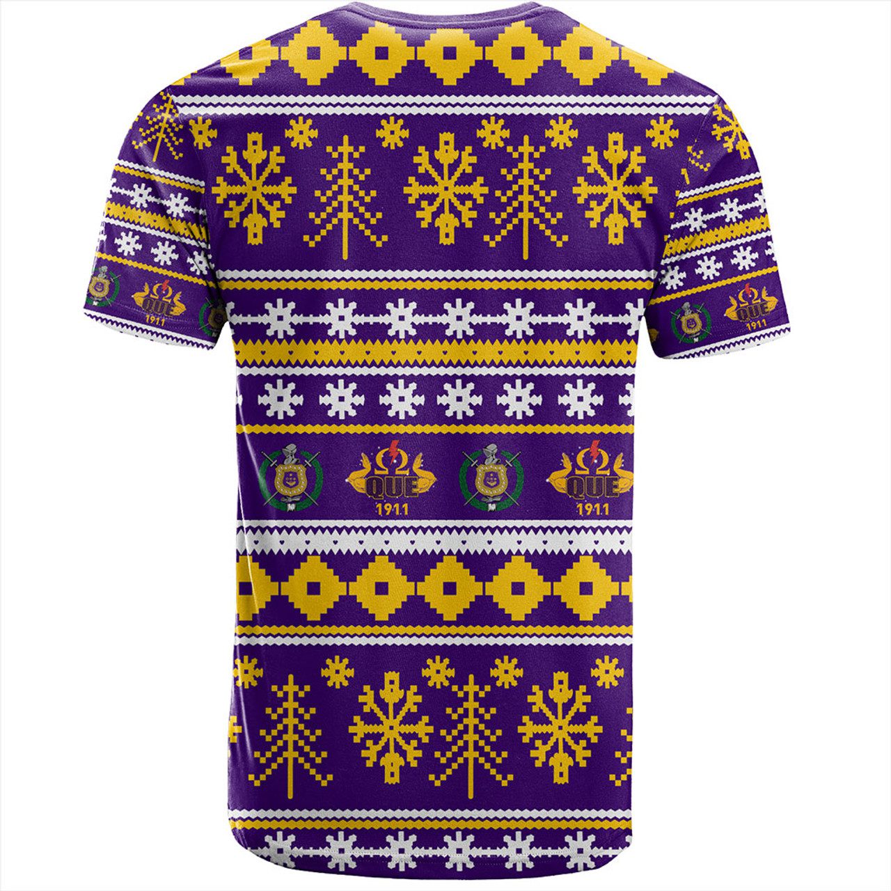 Omega Psi Phi T-Shirt Christmas Style Grunge Purple