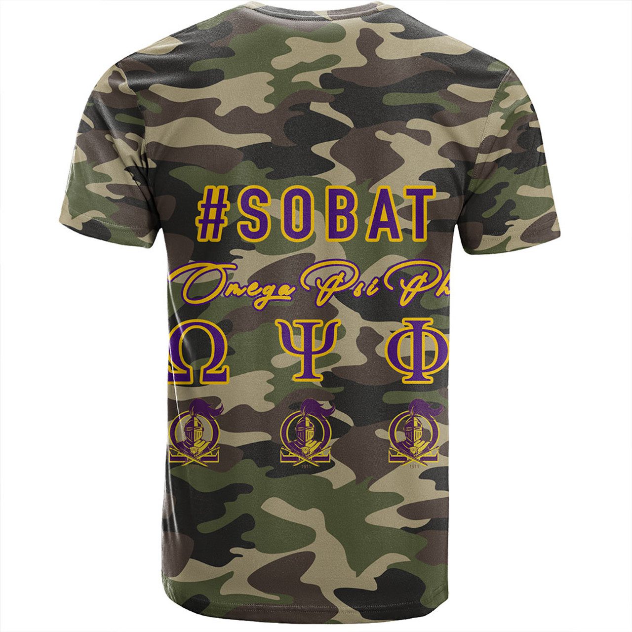 Omega Psi Phi T-Shirt Camouflage Style Greek