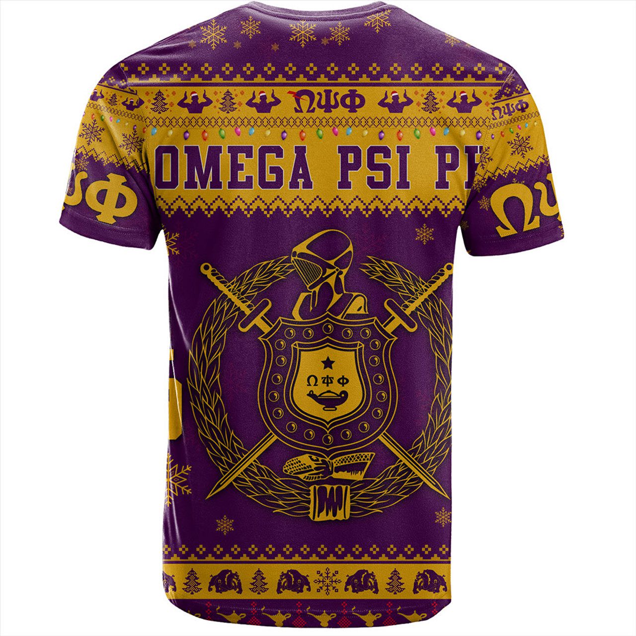 Omega Psi Phi T-Shirt Christmas Style Pattern