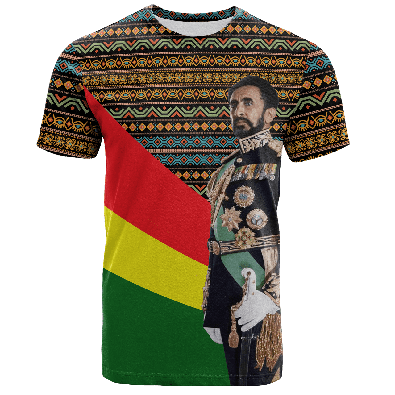 Ethiopia T-Shirt Adinkra Rastafarian King Reggae
