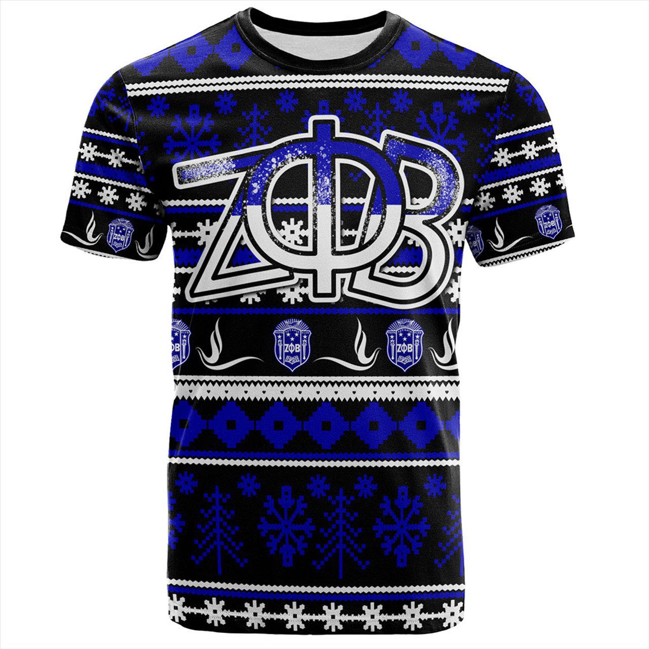 Zeta Phi Beta T-Shirt Christmas Style Grunge