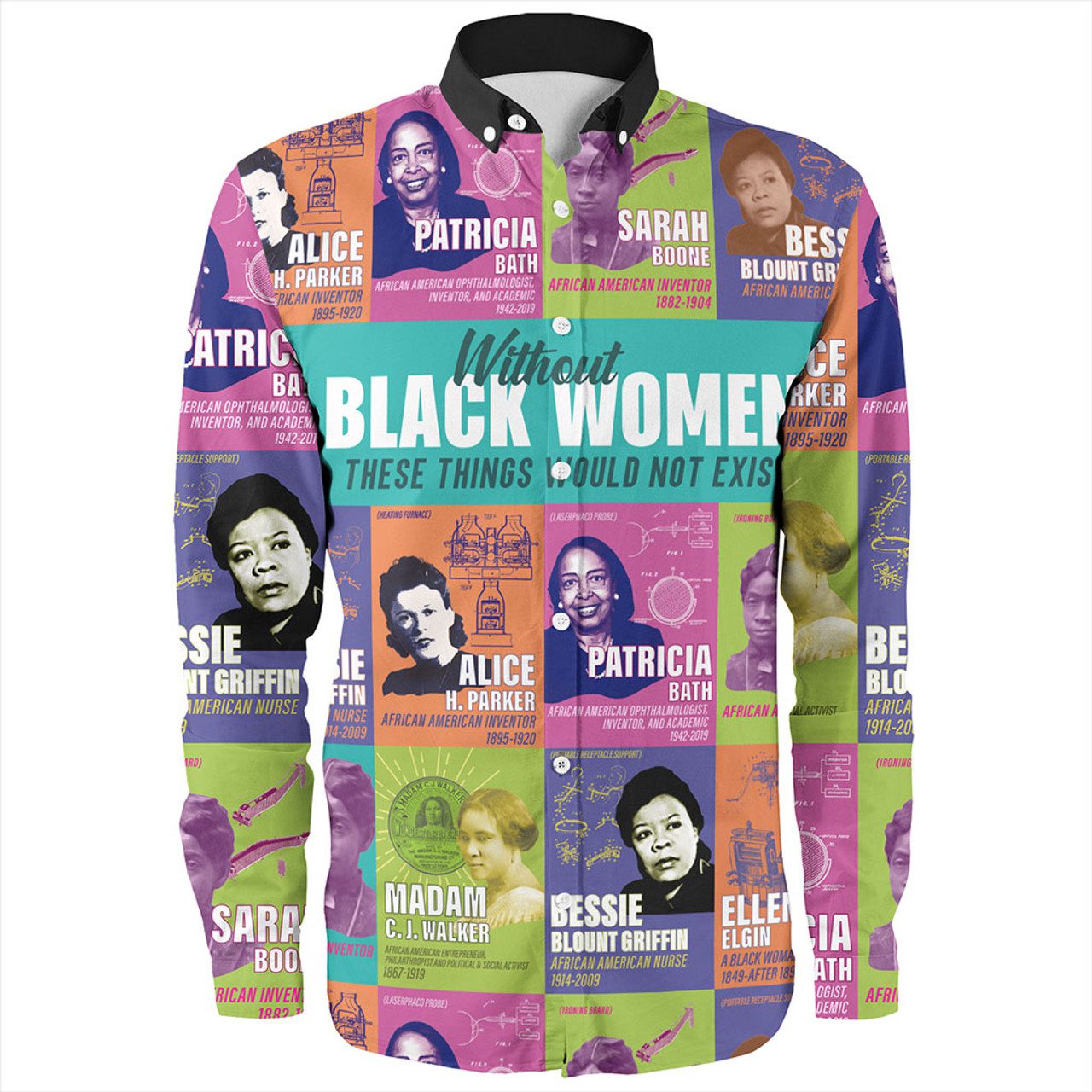 Black History Long Sleeve Shirt African Women Inventors