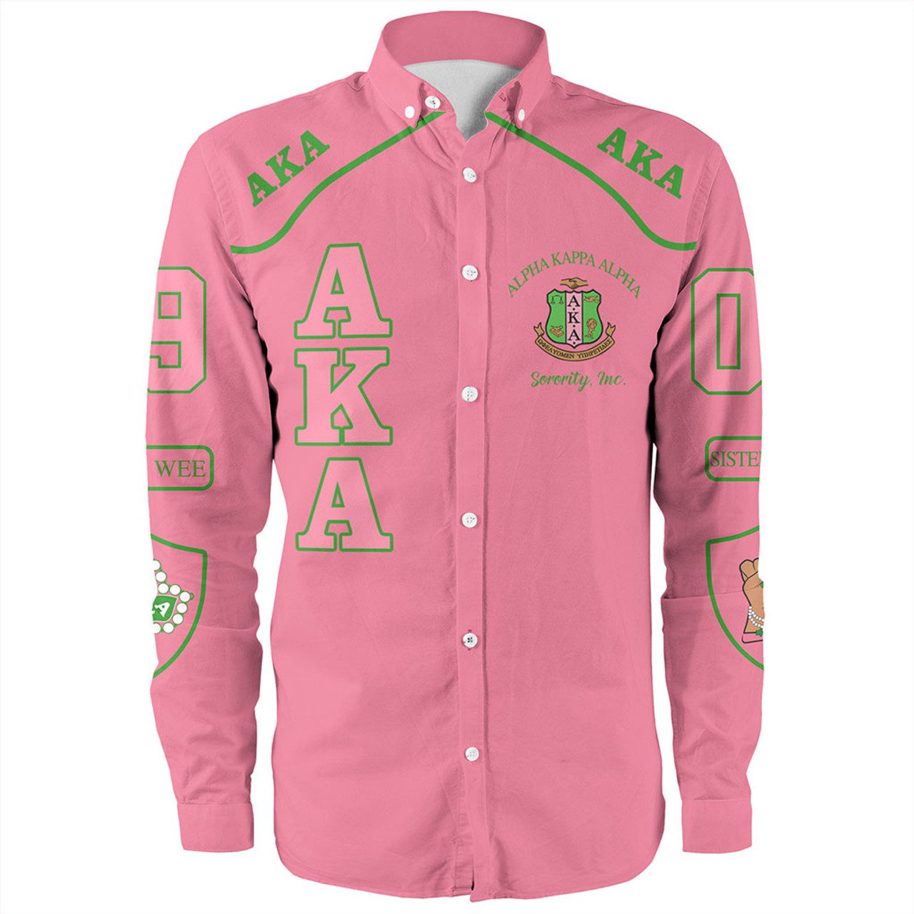 Alpha Kappa Alpha Long Sleeve Shirt Greek Sorority Style