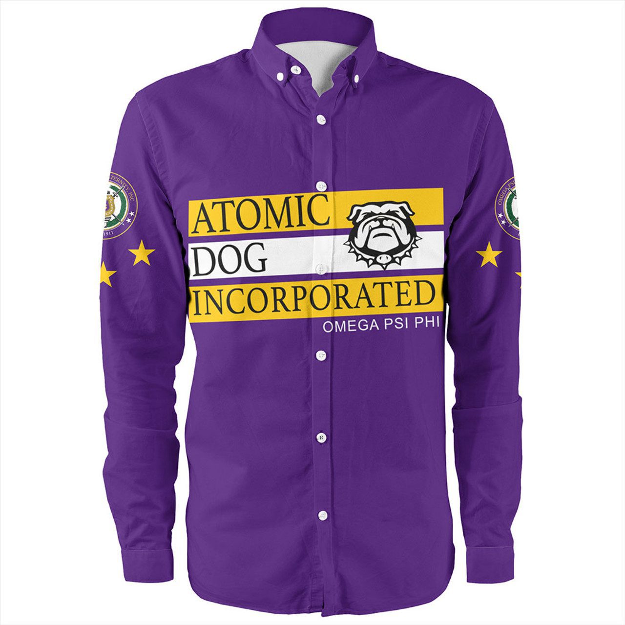 Omega Psi Phi Long Sleeve Shirt Atomic Dog