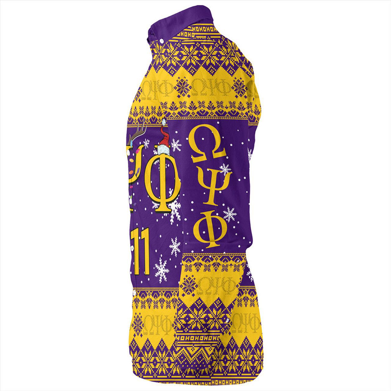Omega Psi Phi Long Sleeve Shirt Christmas Symbols Design