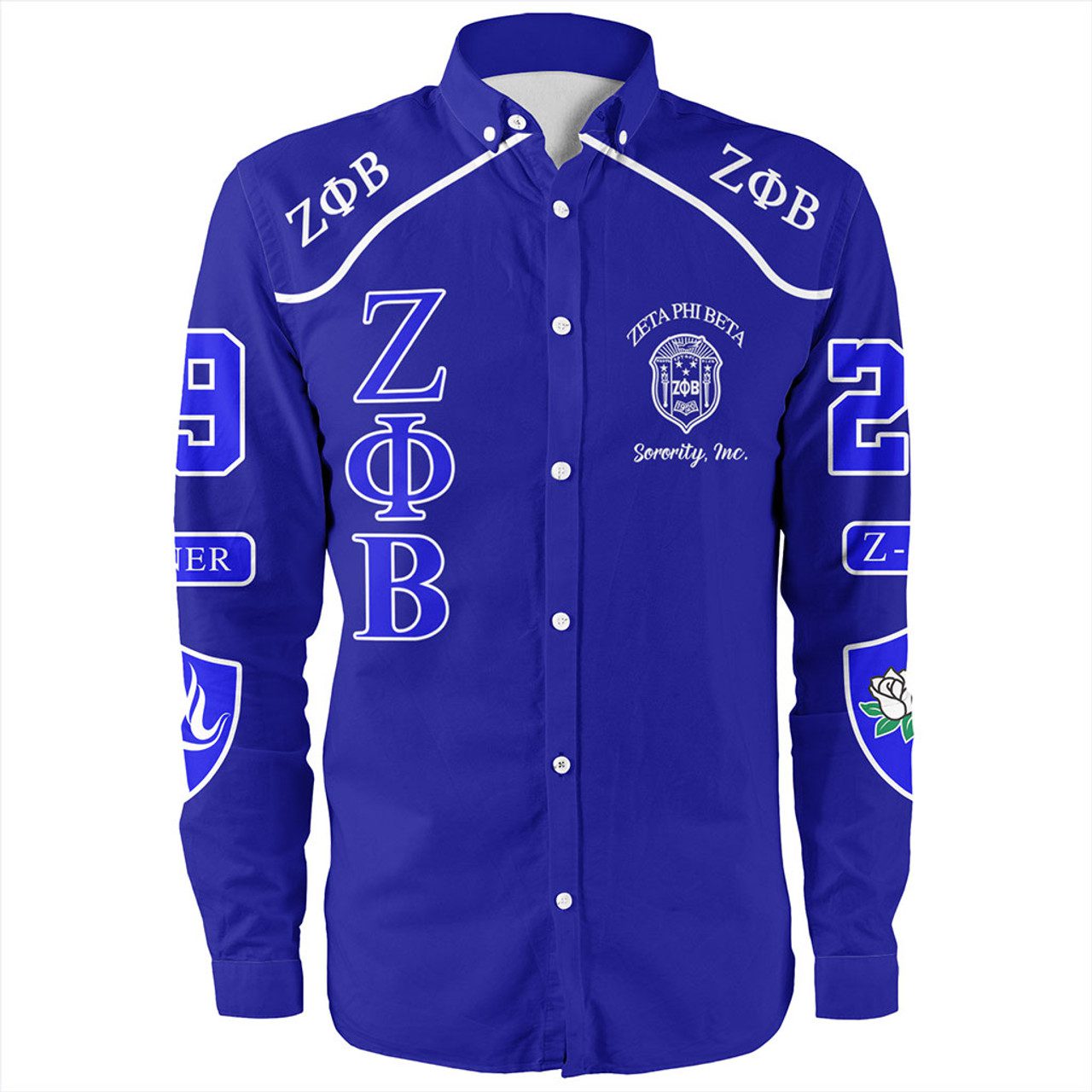 Zeta Phi Beta Long Sleeve Shirt Greek Sorority Style